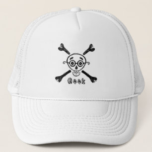 Gorra De Camionero Geek Skull con anteojos personalizados