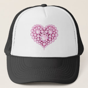 Gorra De Camionero Gemas cardíacas de cuarzo Rosa