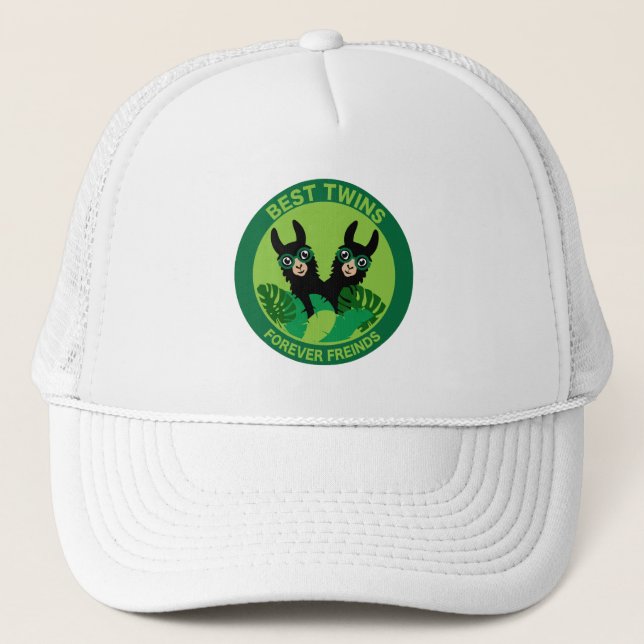Gorra De Camionero Gemelos de Llama Alpaca (Anverso)