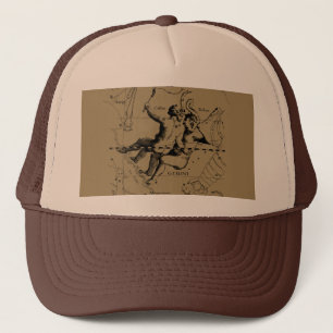 Gorra De Camionero Gemini Constellation Hevelius 1690 Engraving