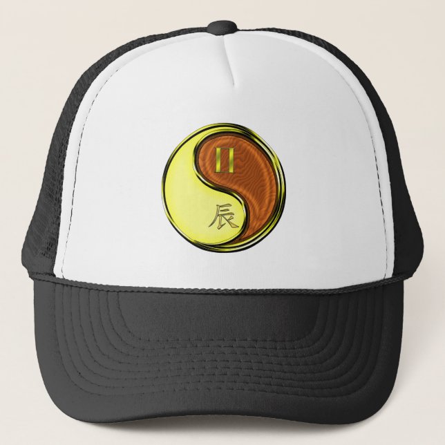 Gorra De Camionero Géminis y Dragón de Madera (Anverso)