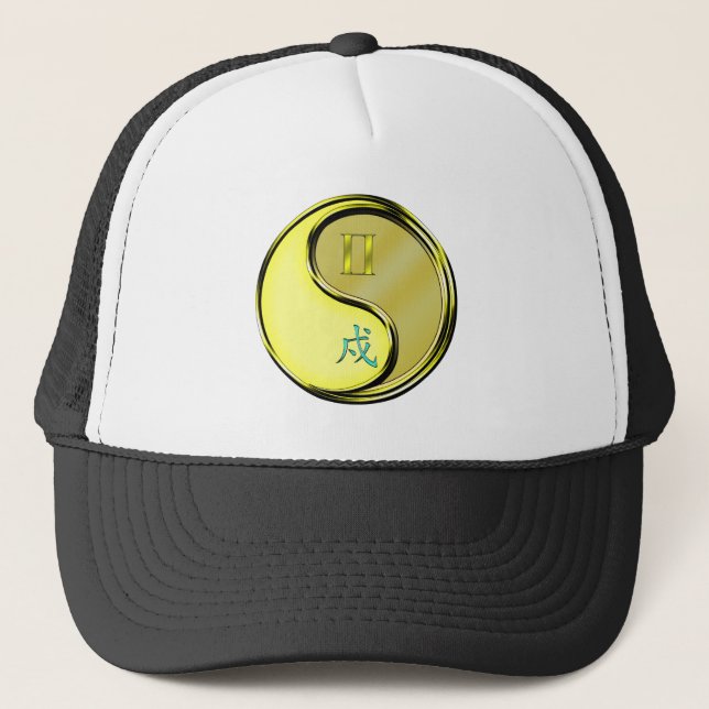 Gorra De Camionero Géminis y Perro de Metal (Anverso)