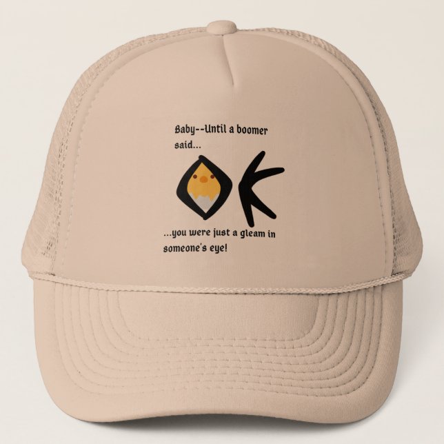 Gorra De Camionero Generación de Boomer Humorística (Anverso)