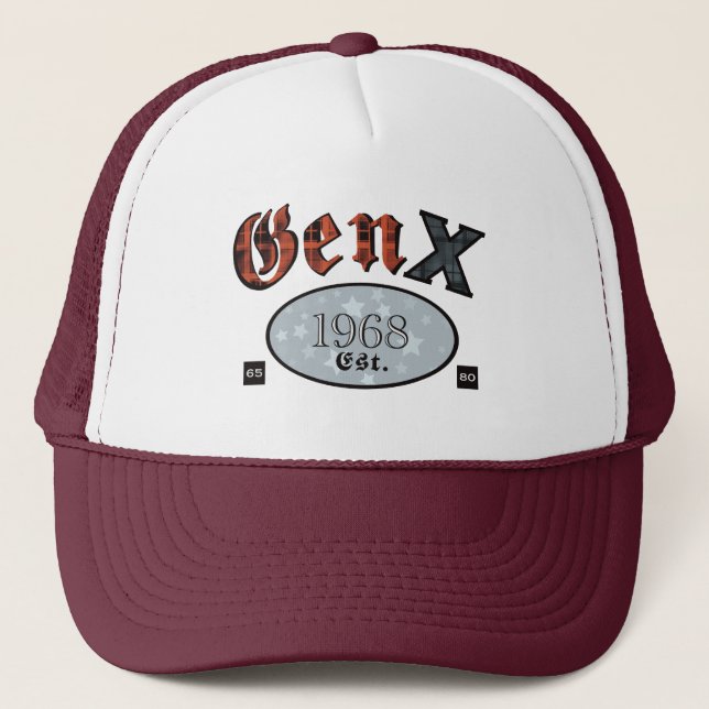 Gorra De Camionero Generación X (Generación X año 1968) (Anverso)