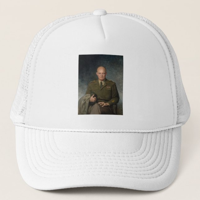 Gorra De Camionero General Dwight Eisenhower Retrato pintado de 5 est (Anverso)