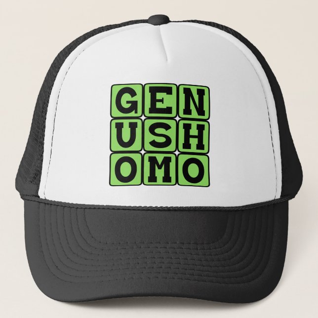 Gorra De Camionero Género Homo, Clasificación de Humanos (Anverso)
