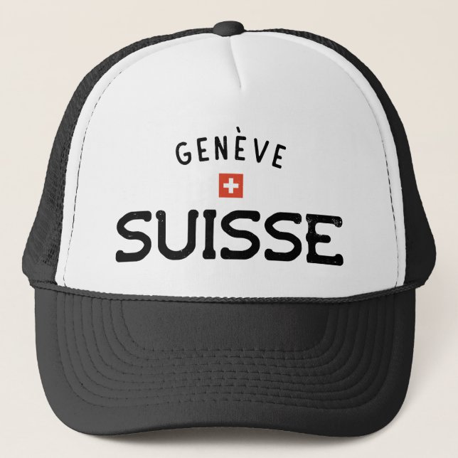 Gorra De Camionero Geneve Suisse (Ginebra, Suiza) con problemas (Anverso)
