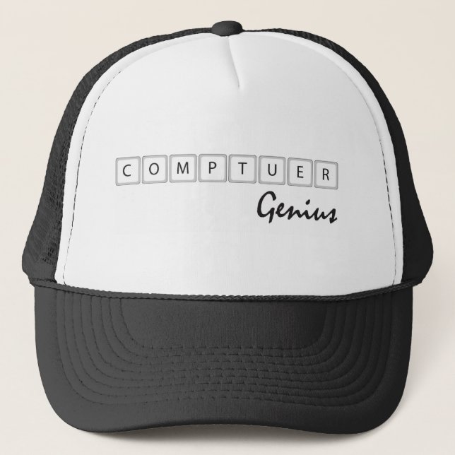 Gorra De Camionero Genio del ordenador (Anverso)
