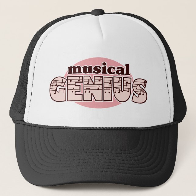 Gorra De Camionero Genio musical rosado (Anverso)