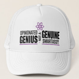 Gorra De Camionero "Genio opinado... No un Smartass genuino"