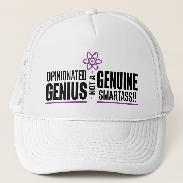 Gorra De Camionero "Genio opinado... No un Smartass genuino" (Anverso)
