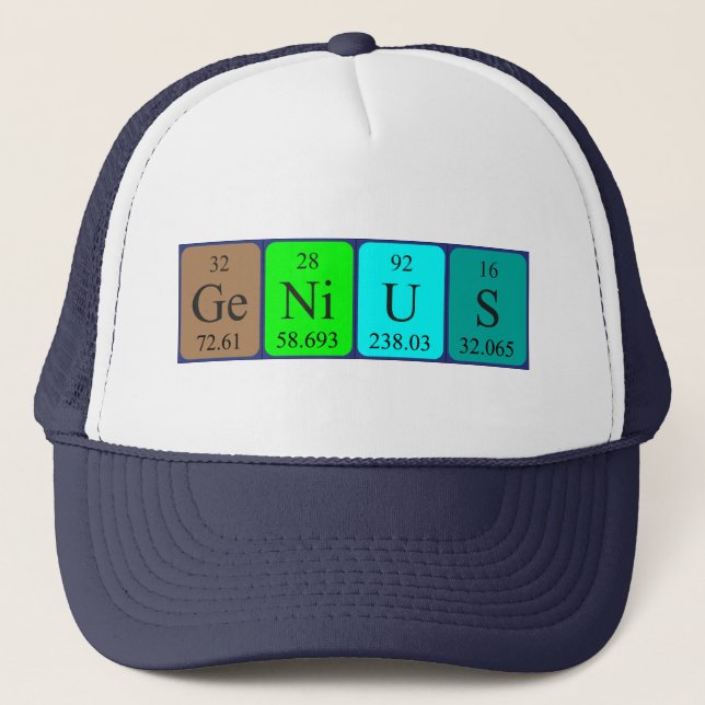 Gorra De Camionero Genius periodic table name hat A (Anverso)