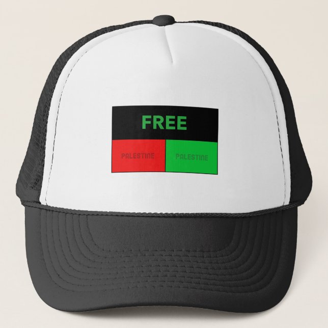 Gorra De Camionero Genocidio de Palestina Libre en Gaza (Anverso)