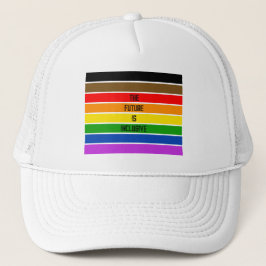 Gorra De Camionero Gente LGBTQ personalizada de color Bandera inclusi