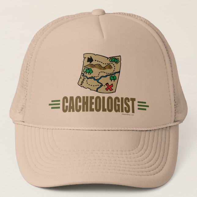 Gorra De Camionero Geocaching humorístico (Anverso)