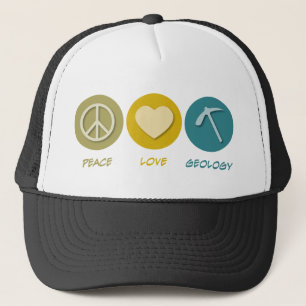 Gorra De Camionero Geología del amor de la paz