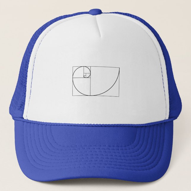 Gorra De Camionero Geometría de la sección dorada de espiral fibonacc (Anverso)