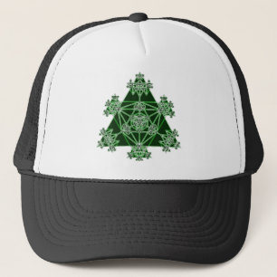 Gorra De Camionero Geometría sagrada: Triángulos verdes: