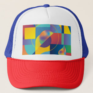 Gorra De Camionero Geométrica Creativa: Cubierta de cosecha abstracta