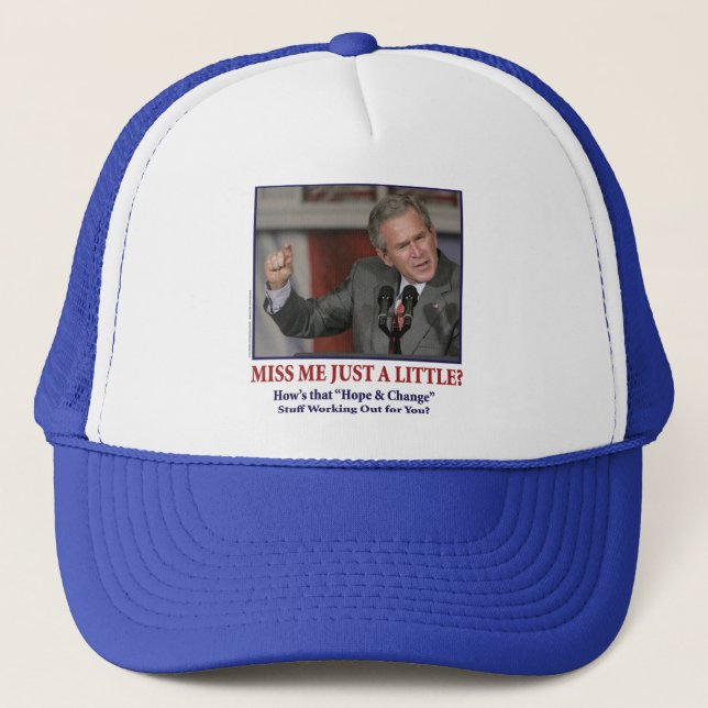 Gorra De Camionero ¿George Bush/Miss Yo sólo un poco? (Anverso)