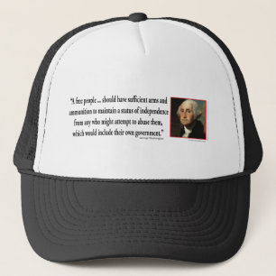 Gorra De Camionero George Washington sobre los derechos de las armas