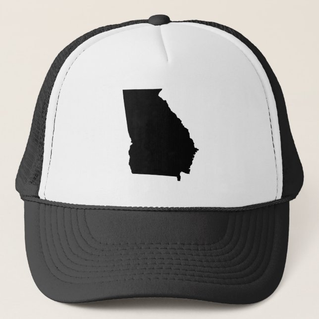 Gorra De Camionero Georgia en blanco y negro (Anverso)