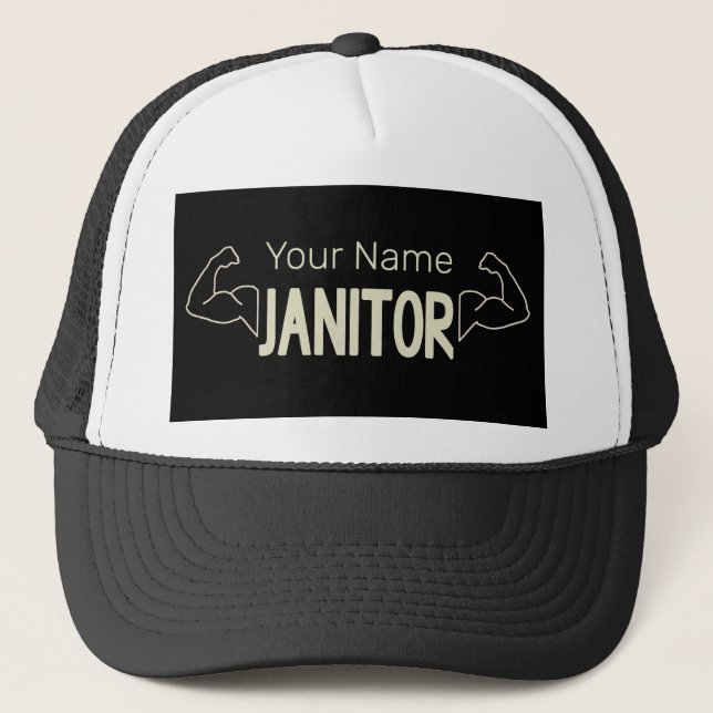 Gorra De Camionero Gerente De Instalaciones De Diseño De Janitor O Cu (Anverso)