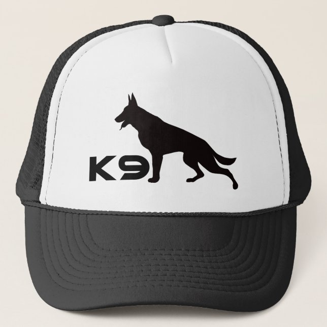 Gorra De Camionero German Shepherd K9 Black (Anverso)