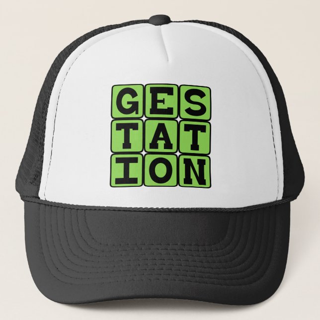 Gorra De Camionero Gestación, Proceso de estar embarazada (Anverso)