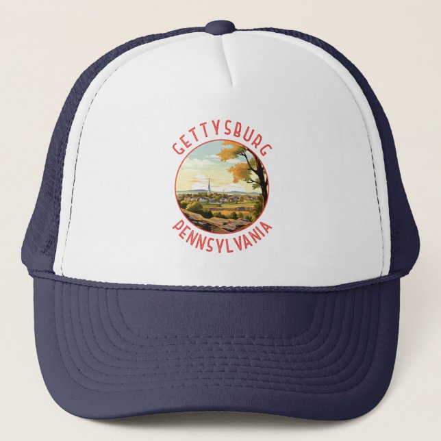 Gorra De Camionero Gettysburg Pennsylvania Círculo alterado (Anverso)