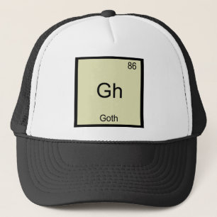 Gorra De Camionero Gh - Gótico Divertido Elemento Químico Símbolo Cam