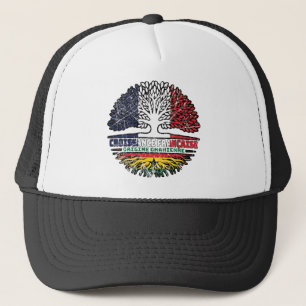 Gorra De Camionero Ghana: Árbol francés ghanés, bandera de raíces