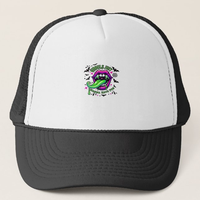 Gorra De Camionero Ghouls Solo Quiere Tener Vibe De Diversión (Anverso)