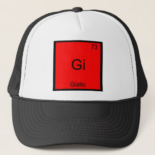 Gorra De Camionero Gi - Giallo Camiseta de Química Divertida Elemento