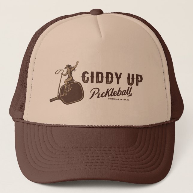 Gorra De Camionero Giddy Up Pickleball - Cowgirl Hat (Anverso)