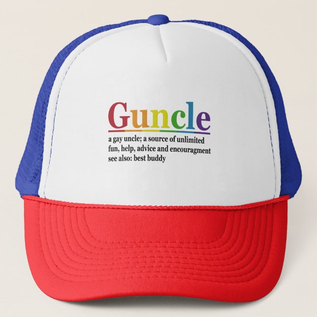 Gorra De Camionero Gigante divertido de la definición de Gtío Rainbow (Anverso)