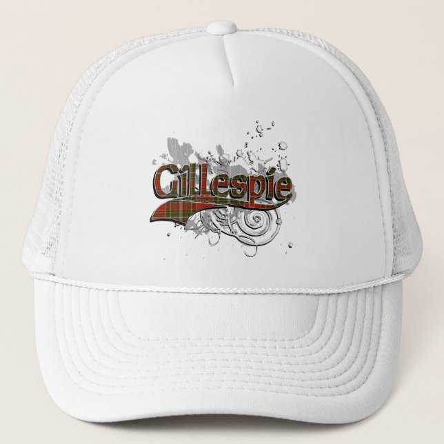 Gorra De Camionero Gillespie Tartán Grunge (Anverso)