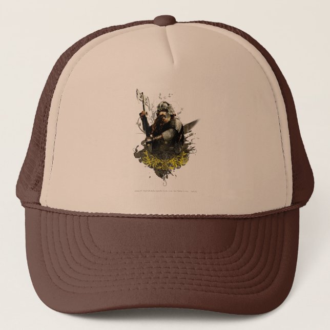 Gorra De Camionero GIMLI™ Con Collage De Vectores Ax (Anverso)