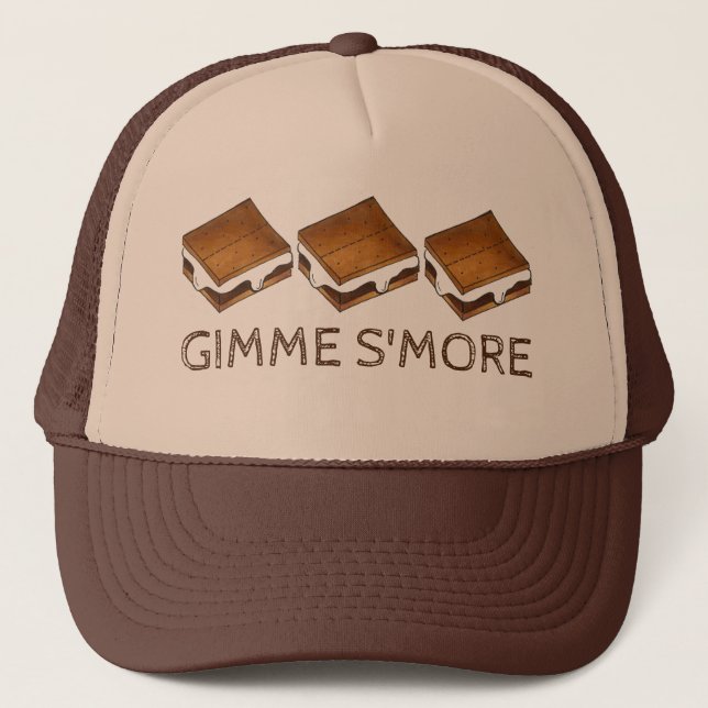 Gorra De Camionero Gimme Smore Chocolate S'mores Camping Campfire (Anverso)