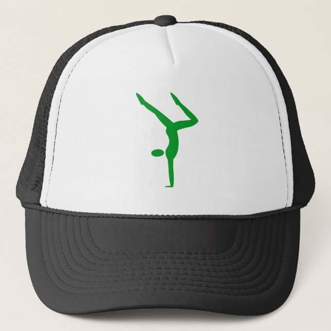 Gorra De Camionero Gimnasia - Verde de hierba (Anverso)