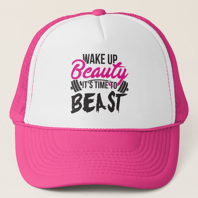 Gorra De Camionero Gimnasio de las mujeres - Despierten belleza, tiem (Anverso)