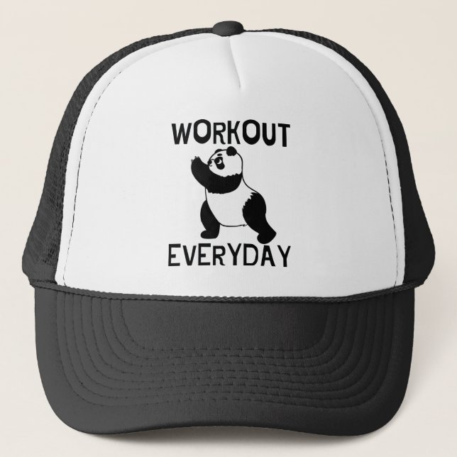 Gorra De Camionero Gimnasio Panda Workout (Anverso)