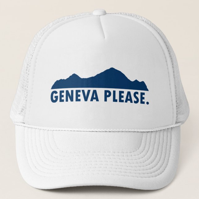 Gorra De Camionero Ginebra Suiza Por Favor (Anverso)