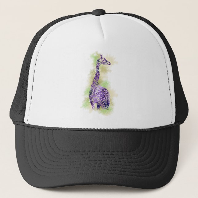 Gorra De Camionero Girafa acuarela 1 (Anverso)