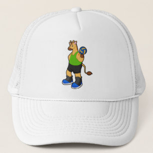 Gorra De Camionero Girafa como jugador de voleibol con voleibol