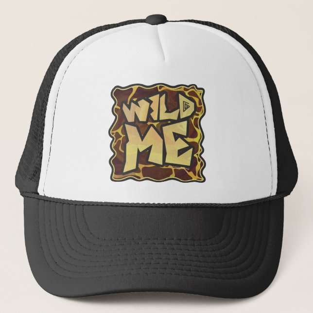 Gorra De Camionero Giraffe Brown and Yellow Print (Anverso)