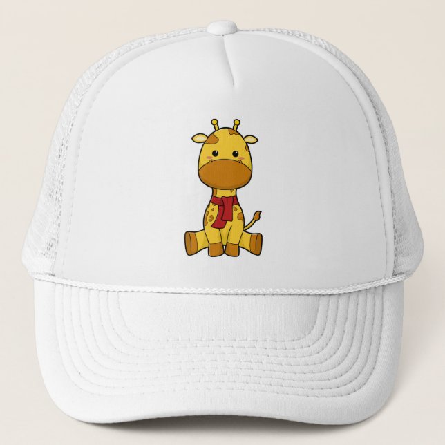 Gorra De Camionero Giraffe con bufanda (Anverso)