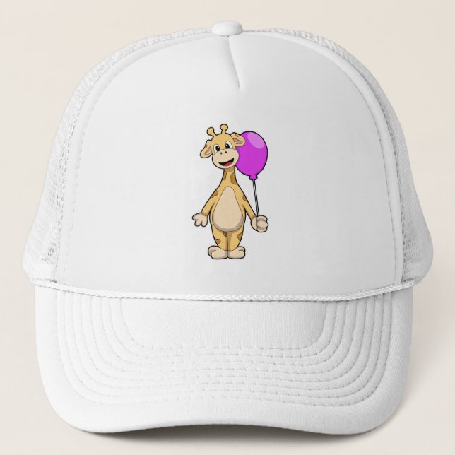Gorra De Camionero Giraffe con globo (Anverso)