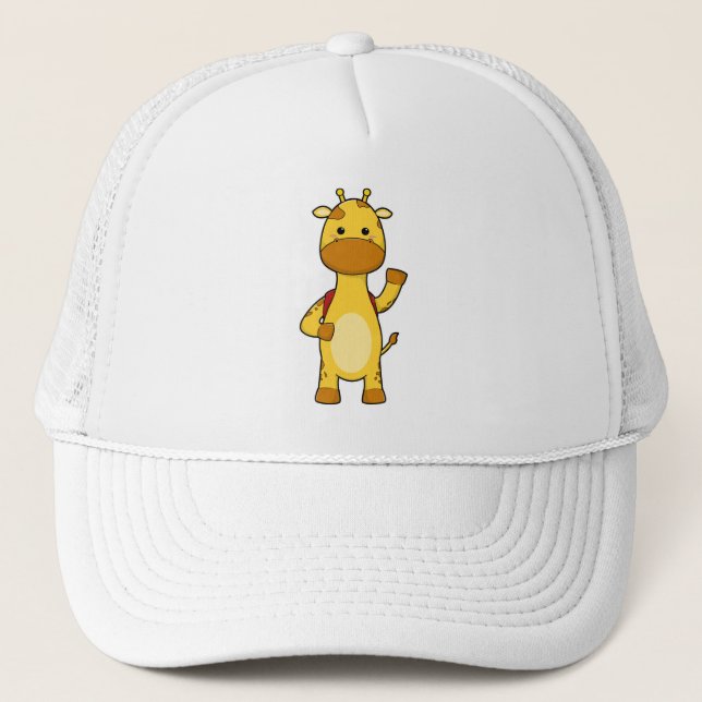 Gorra De Camionero Giraffe con mochila (Anverso)