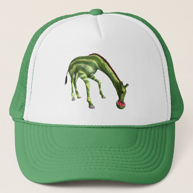 Gorra De Camionero Giraffe Eating Watermelon (Anverso)